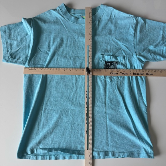 Vintage 90s Surf Gear T-Shirt Mens Medium Single Stitch Fish Nature Surfing Tee - Picture 11 of 13